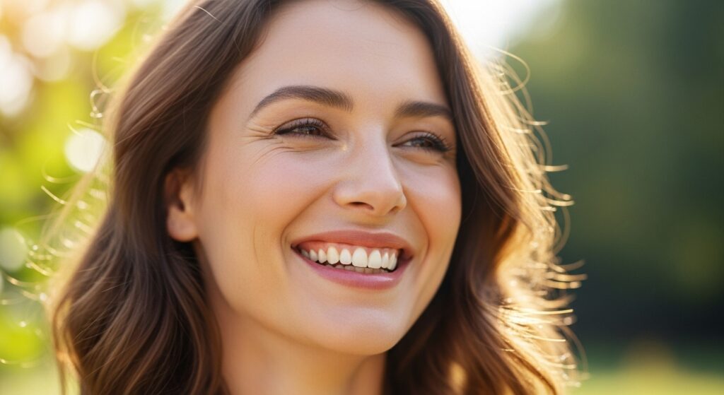 Sourire pour conserver la jeunesse du visage